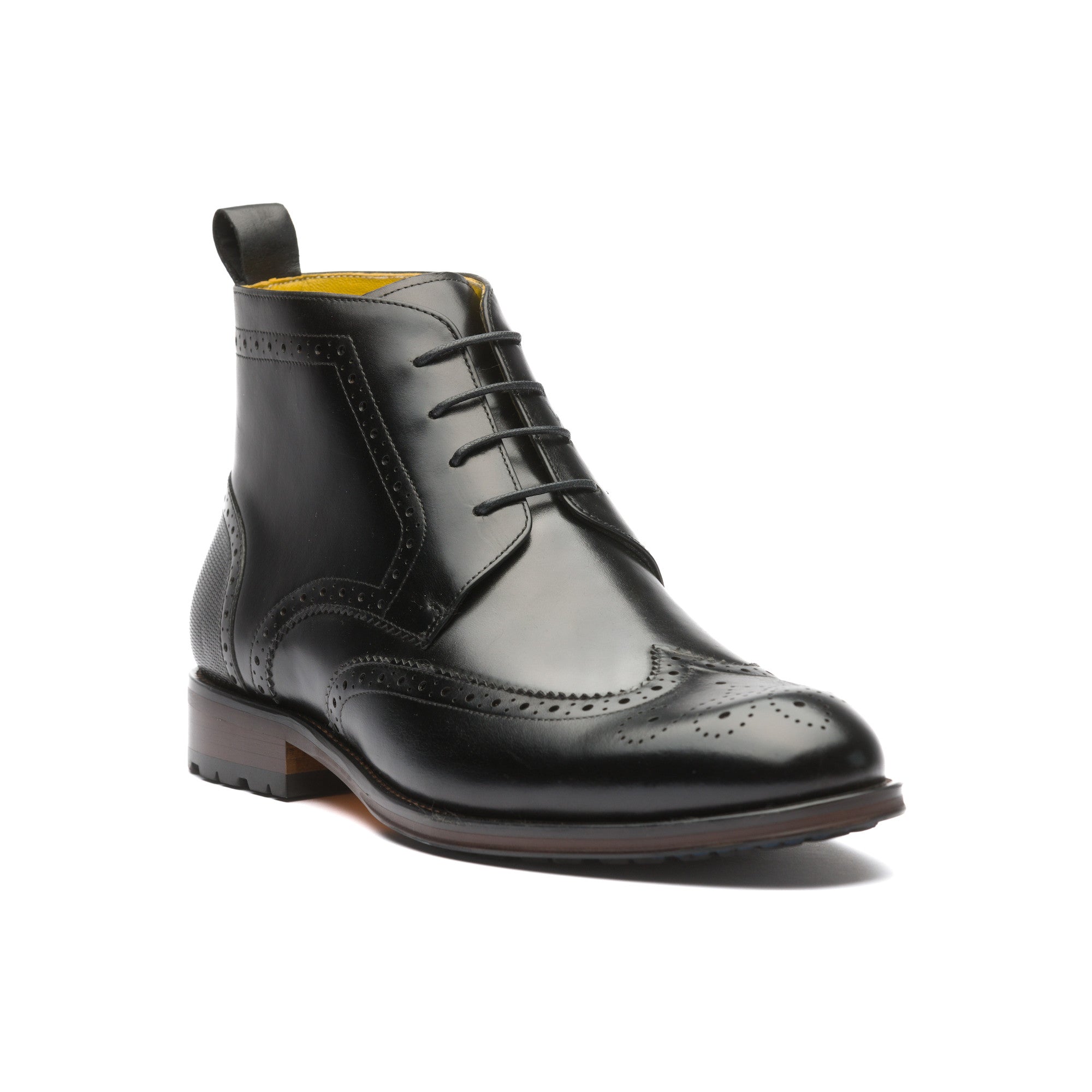 Mens black outlet wingtip dress boots